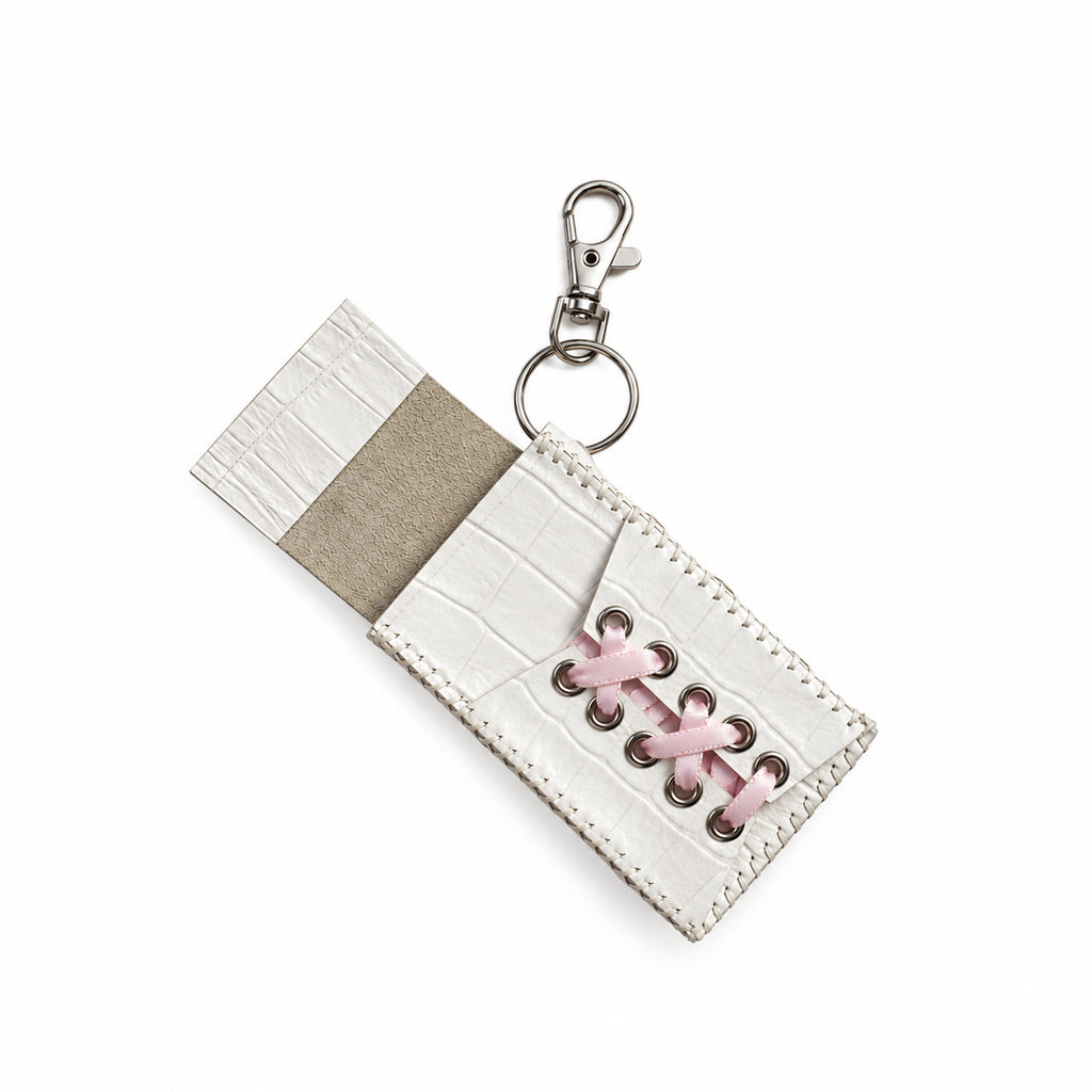 White Corset Cigarette keychain case