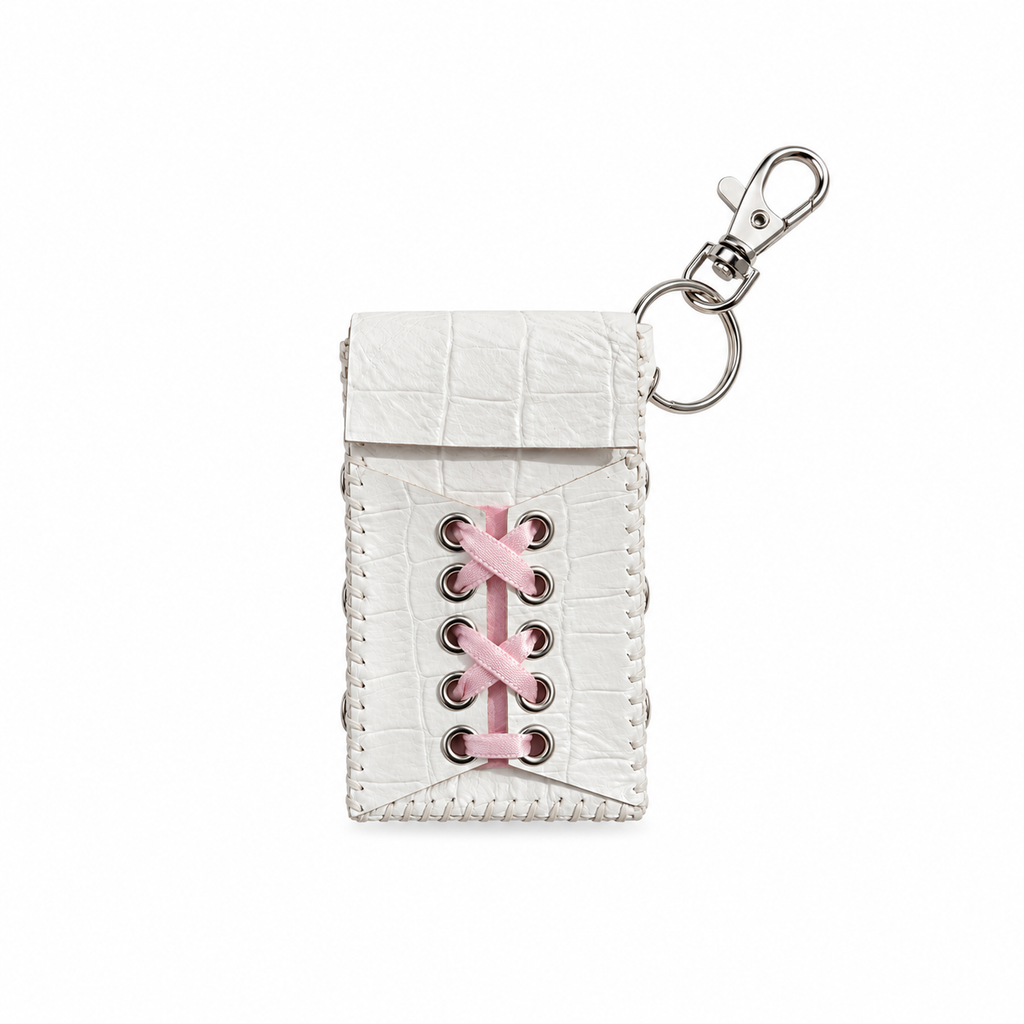 White Corset Cigarette keychain case