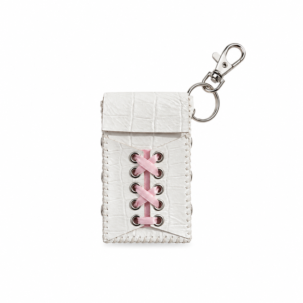 White Corset Cigarette keychain case